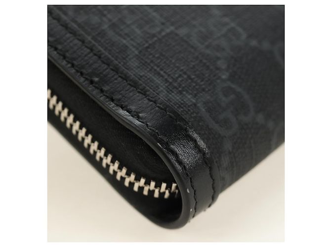 Borsa a tracolla GUCCI GG Supreme PVC Nero Argento 724351 Auth 183126M - vista 14