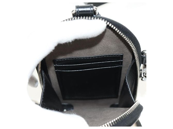 Borsa a tracolla GUCCI GG Supreme PVC Nero Argento 724351 Auth 183126M - vista 24
