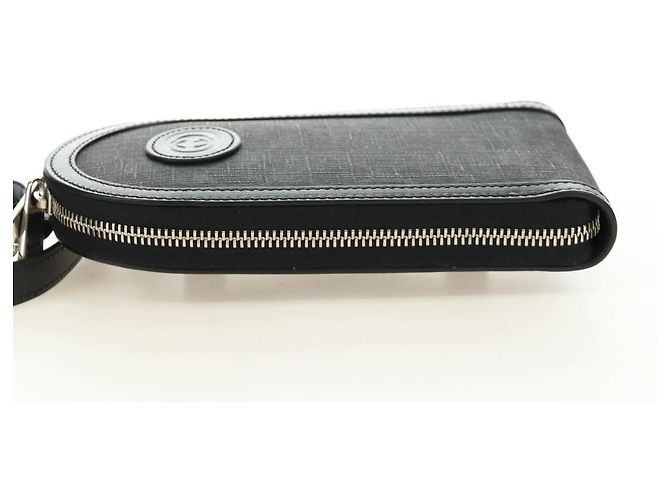 Borsa a tracolla GUCCI GG Supreme PVC Nero Argento 724351 Auth 183126M - vista 7