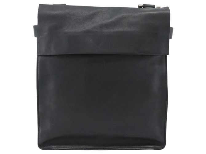 Borsa a Spalla Salvatore Ferragamo in Pelle Nera Argento Auth bs35581 Nero - vista 13