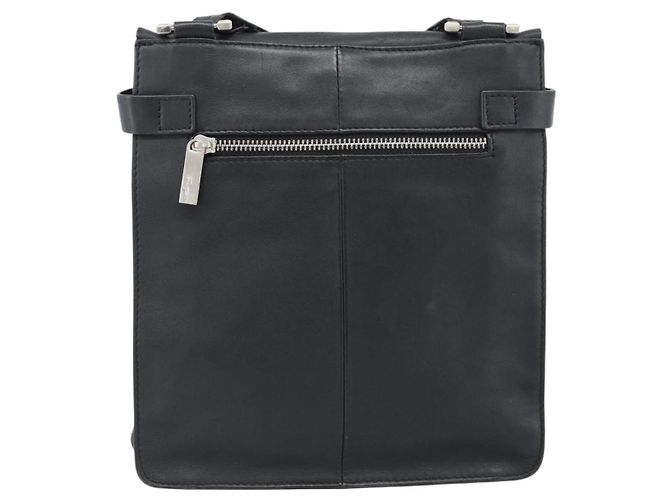 Borsa a Spalla Salvatore Ferragamo in Pelle Nera Argento Auth bs35581 Nero - vista 2