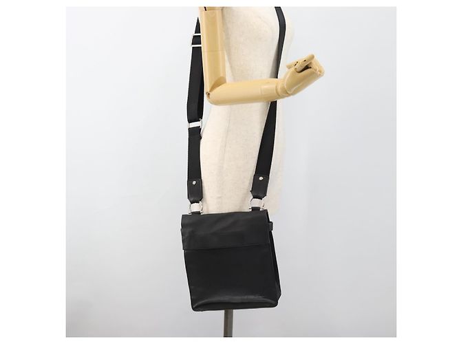 Borsa a Spalla Salvatore Ferragamo in Pelle Nera Argento Auth bs35581 Nero - vista 25