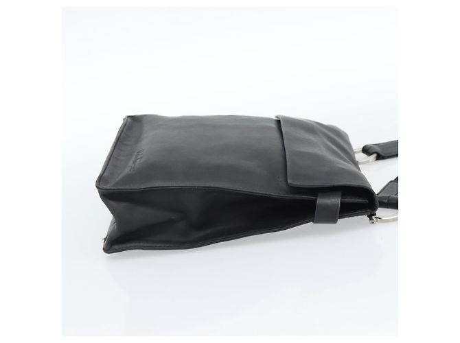 Borsa a Spalla Salvatore Ferragamo in Pelle Nera Argento Auth bs35581 Nero - vista 4