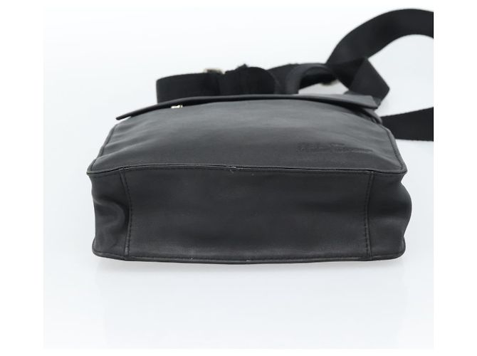 Borsa a Spalla Salvatore Ferragamo in Pelle Nera Argento Auth bs35581 Nero - vista 5