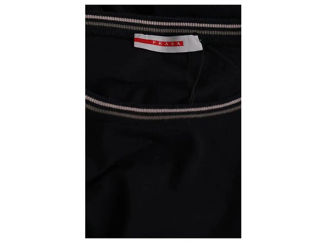 Prada T-shirt nera Nero - vista 4