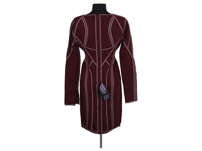 Herve Leger Bordeaux Kleid - Ansicht 3