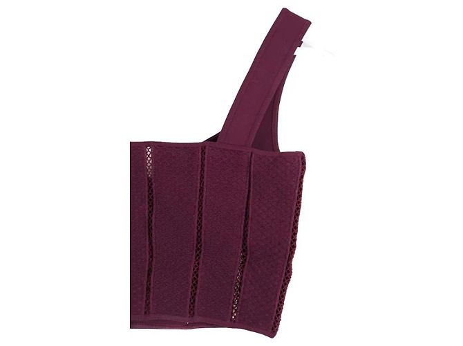 Alaïa Top sem mangas bordeaux - vista 4