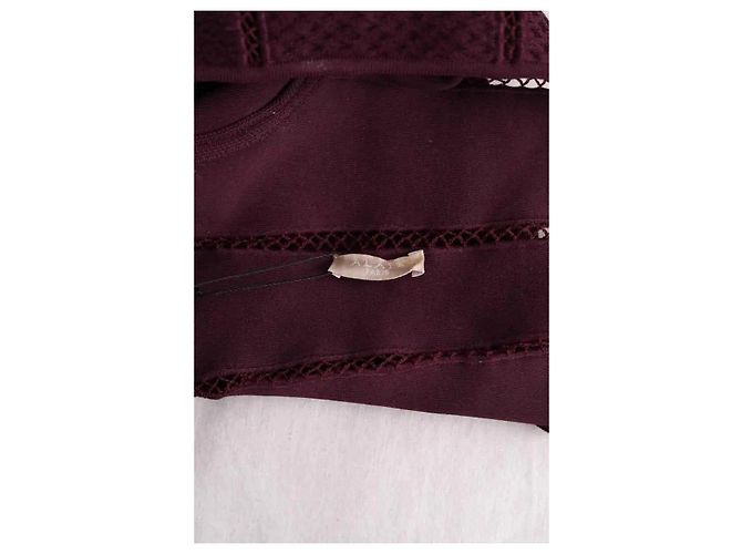 Alaïa Top sem mangas bordeaux - vista 5