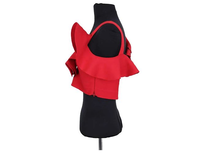 Alexander Mcqueen Top rojo sin mangas Roja - vista 3