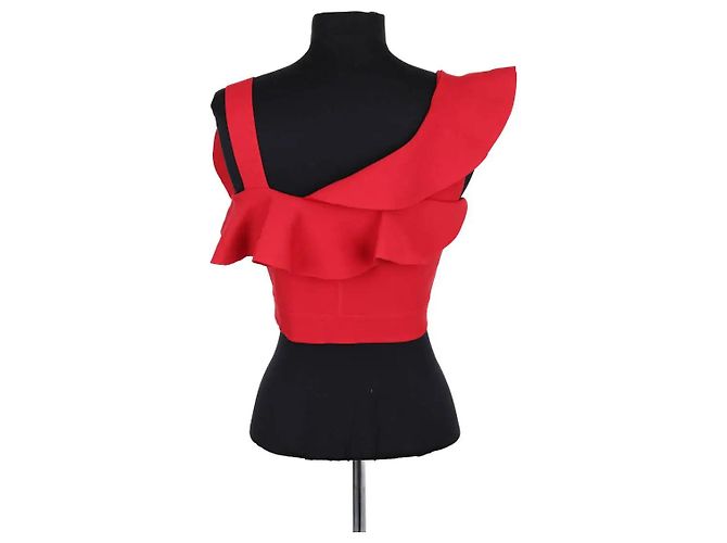 Alexander Mcqueen Top rojo sin mangas Roja - vista 4