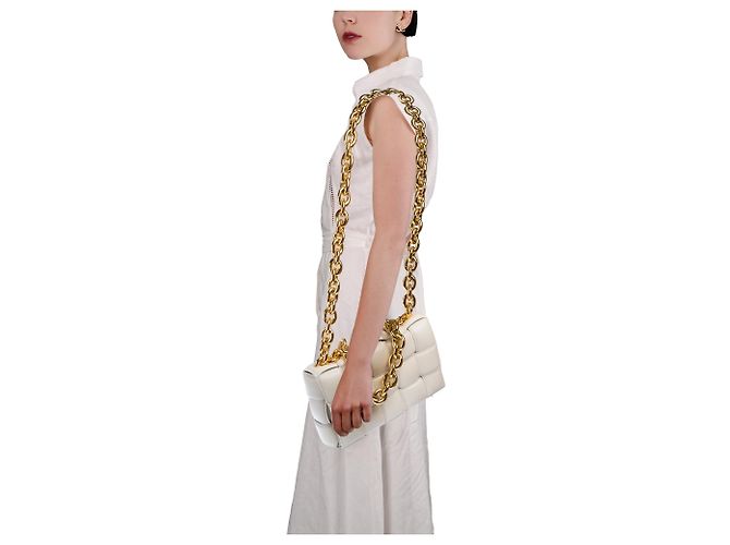 Borsa BOTTEGA VENETA Cassette in Pelle Bianca - 103639 Bianco - vista 12