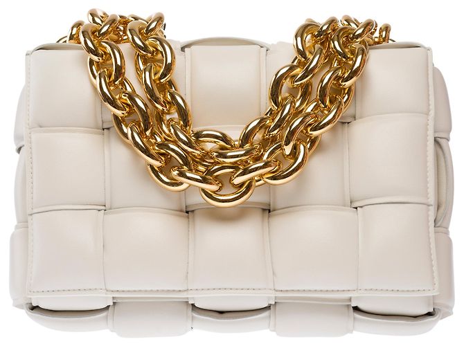 Borsa BOTTEGA VENETA Cassette in Pelle Bianca - 103639 Bianco - vista 3
