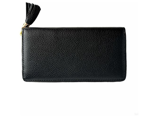 Gucci Portafoglio lungo con zip in pelle Soho Nero - vista 2