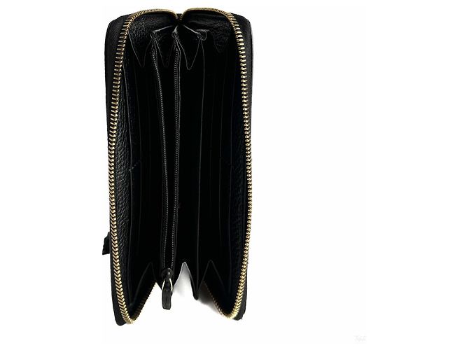 Gucci Portafoglio lungo con zip in pelle Soho Nero - vista 6