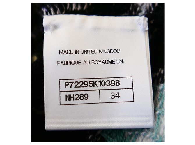 Chanel Kaschmir-Cardigan Logo Charm 22P Schwarz Mehrfarben - Ansicht 11