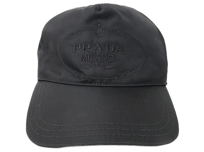 Cappellino in nylon nero Prada - vista 2