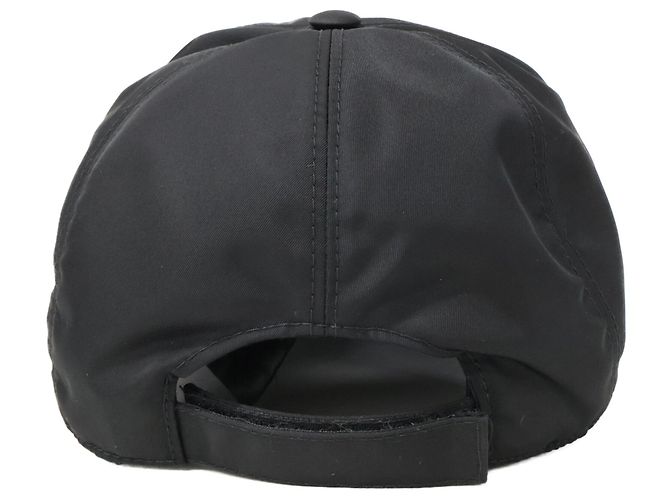Cappellino in nylon nero Prada - vista 4