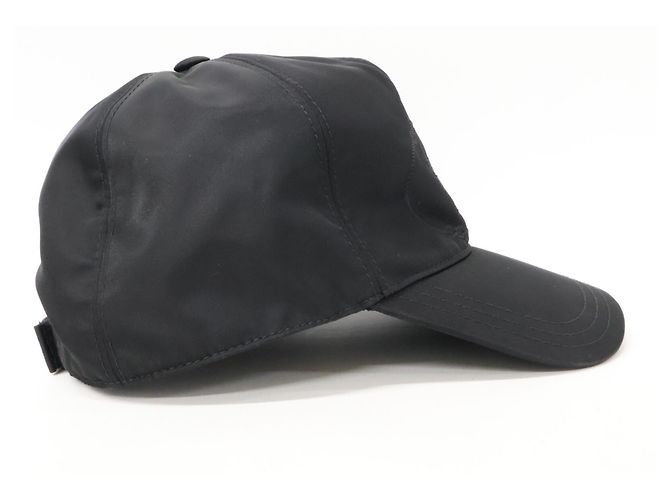 Cappellino in nylon nero Prada - vista 5