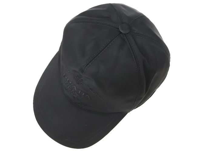 Cappellino in nylon nero Prada - vista 6