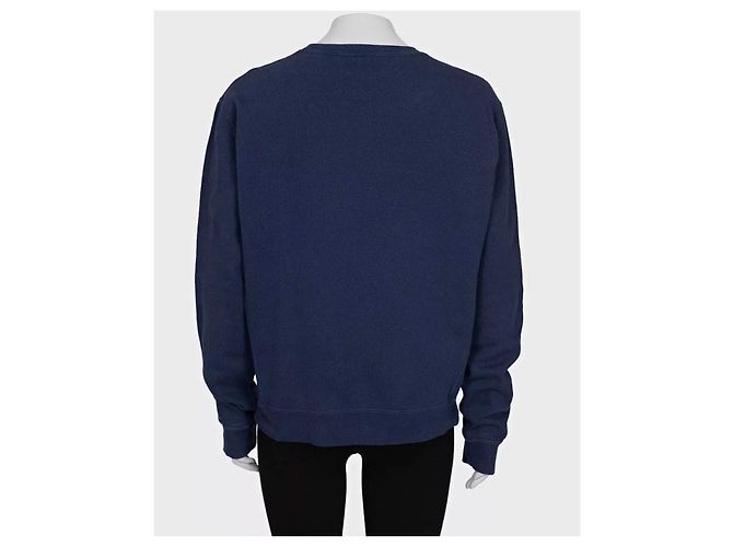 Saint Laurent Sweatshirt aus Baumwolle in Blau mit Logo - M gebraucht - Ansicht 3