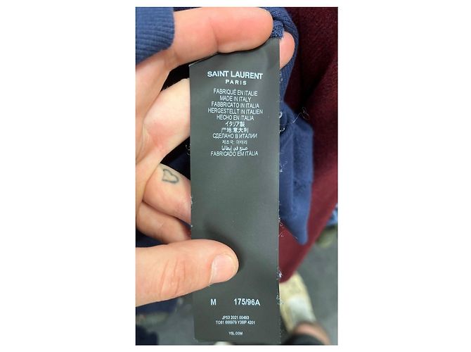 Saint Laurent Sweatshirt aus Baumwolle in Blau mit Logo - M gebraucht - Ansicht 6