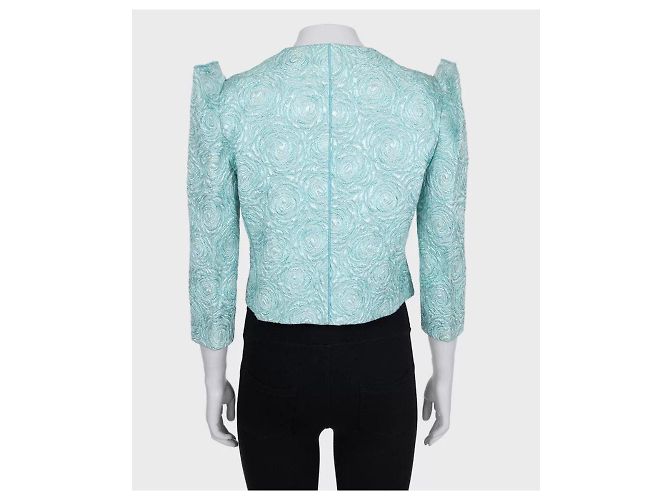 Dolce & Gabbana Shimmering  Chic Accented Shoulders Jacket Sz.44 Pre-owned - view 3