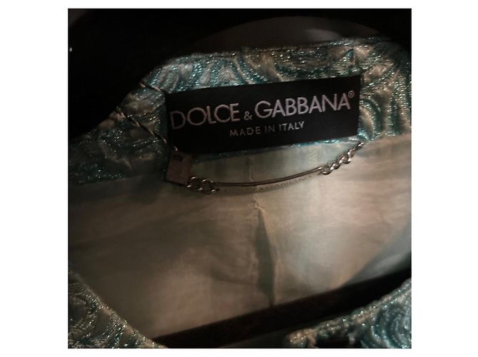 Dolce & Gabbana Shimmering  Chic Accented Shoulders Jacket Sz.44 Pre-owned - view 6