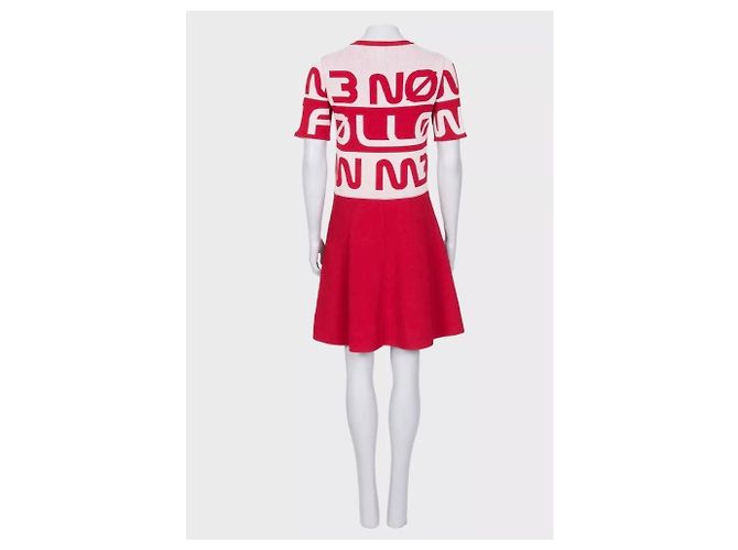 Enges Ecktes bedrucktes Kleid Red Valentino - Größe M Gebraucht - Ansicht 3
