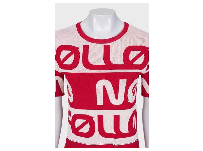 Enges Ecktes bedrucktes Kleid Red Valentino - Größe M Gebraucht - Ansicht 4