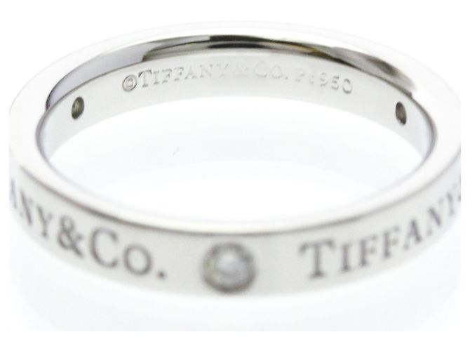 Tiffany & Co Tiffany Flat Band Ring mit 3 Diamanten Silber - Ansicht 7