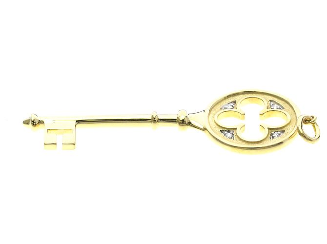 Tiffany & Co Pendente Tiffany Clover Key Top in oro giallo D'oro - vista 3
