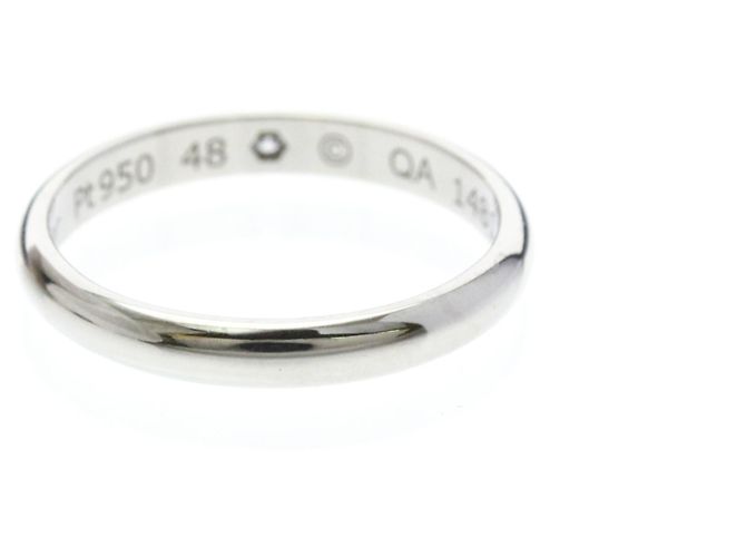 Cartier 1895 Ehering aus Platin mit Diamant Silber - Ansicht 3