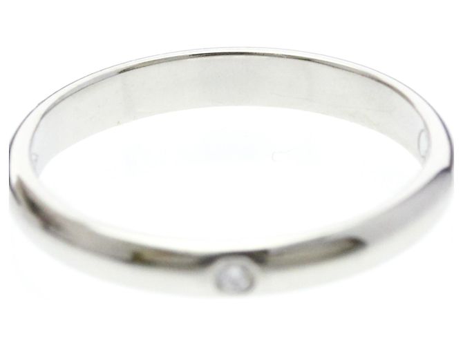 Cartier 1895 Ehering aus Platin mit Diamant Silber - Ansicht 5