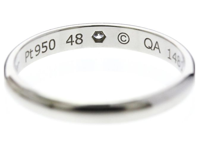 Cartier 1895 Ehering aus Platin mit Diamant Silber - Ansicht 8