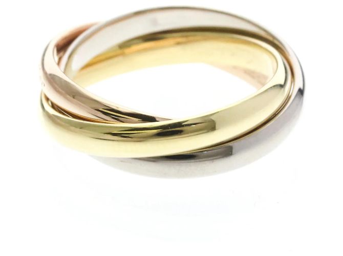 Anello Cartier Trinity 18K Oro Rosa Bianco e Giallo D'oro - vista 2