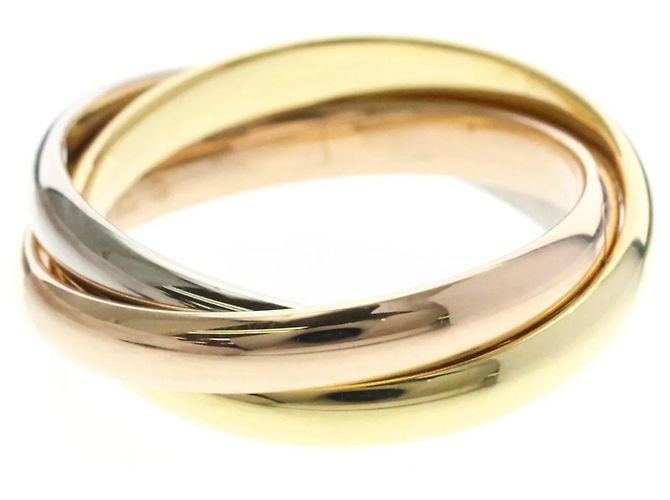 Anello Cartier Trinity 18K Oro Rosa Bianco e Giallo D'oro - vista 4