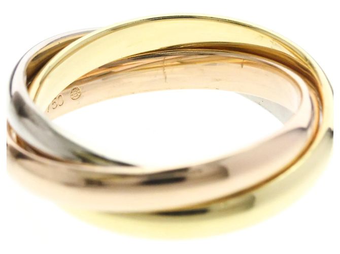 Anello Cartier Trinity 18K Oro Rosa Bianco e Giallo D'oro - vista 5