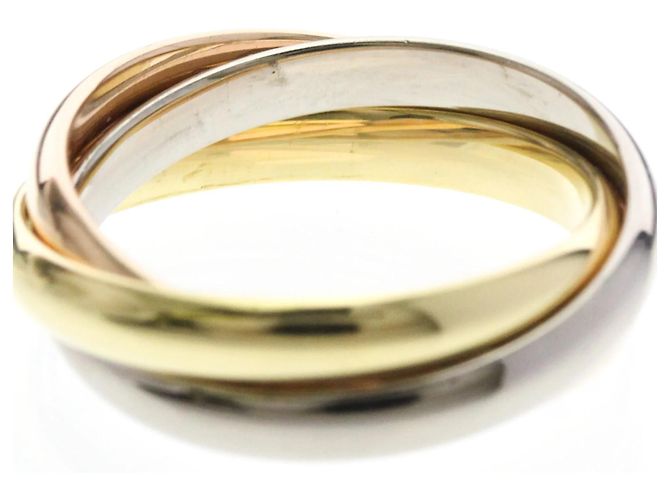 Anello Cartier Trinity 18K Oro Rosa Bianco e Giallo D'oro - vista 6