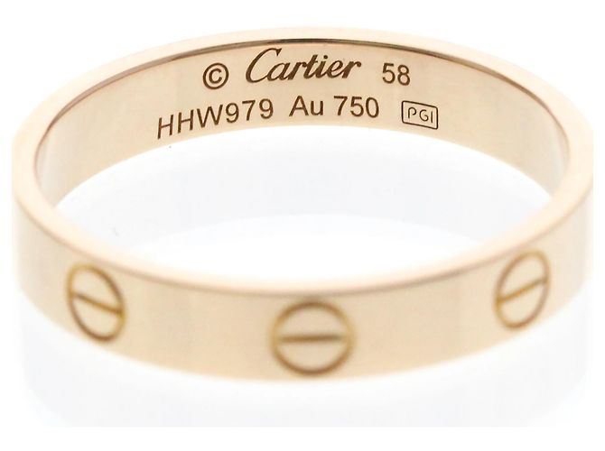 Anello Mini Love di Cartier in oro rosa D'oro - vista 5