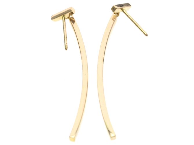 Tiffany & Co Orecchini pendenti Tiffany T Wire Bar in oro rosa D'oro - vista 6