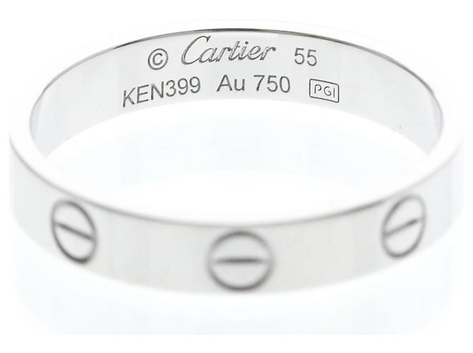 Cartier Mini Love Ring aus 18K Weißgold Silber - Ansicht 5