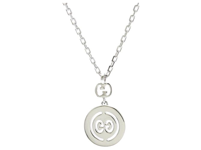 Collana Icon Gucci in oro bianco 18K con diamante Argento - vista 2