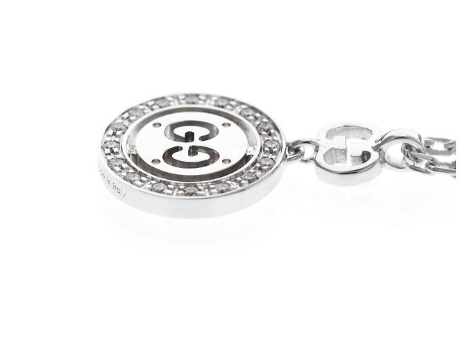 Collana Icon Gucci in oro bianco 18K con diamante Argento - vista 3