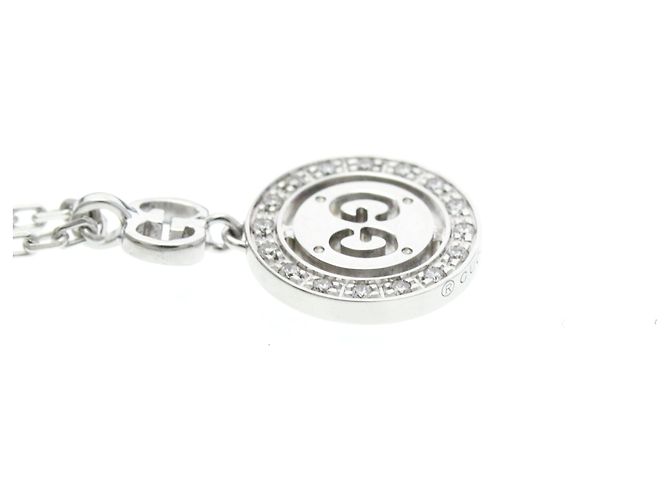 Collana Icon Gucci in oro bianco 18K con diamante Argento - vista 5