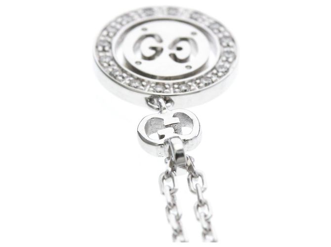 Collana Icon Gucci in oro bianco 18K con diamante Argento - vista 6