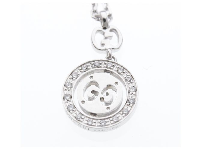 Collana Icon Gucci in oro bianco 18K con diamante Argento - vista 7