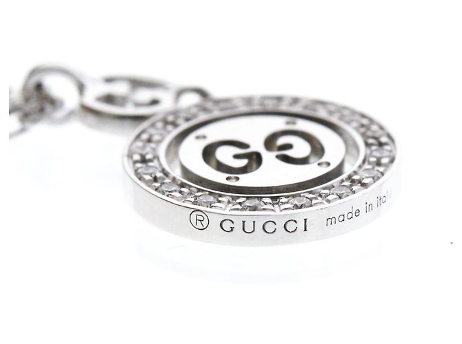 Collana Icon Gucci in oro bianco 18K con diamante Argento - vista 8