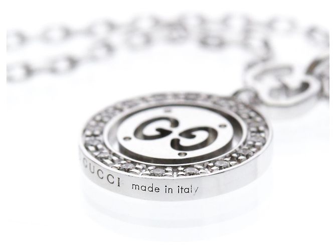 Collana Icon Gucci in oro bianco 18K con diamante Argento - vista 9