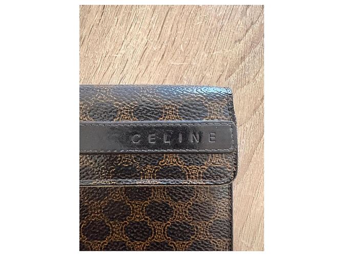 Céline Celine Tri-fold Monogram Coated Canvas Wallet - Brown - view 2