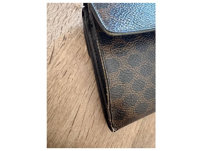 Céline Celine Tri-fold Monogram Coated Canvas Wallet - Brown - view 4
